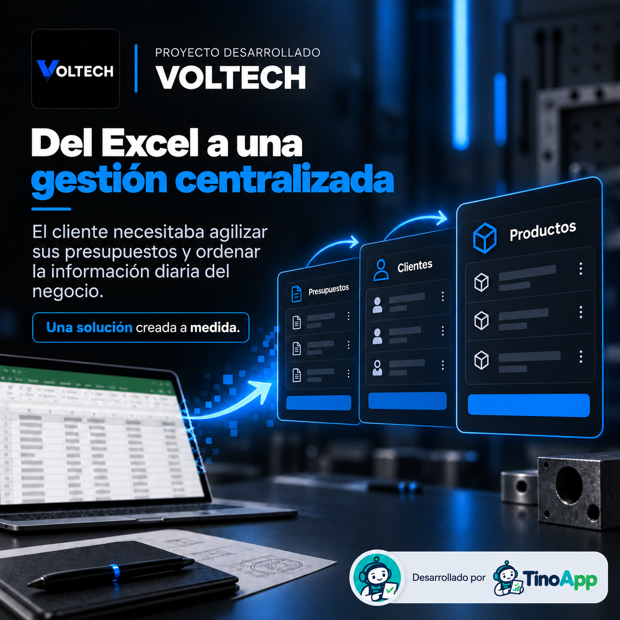 Proyecto Voltech desarrollado por TinoApp