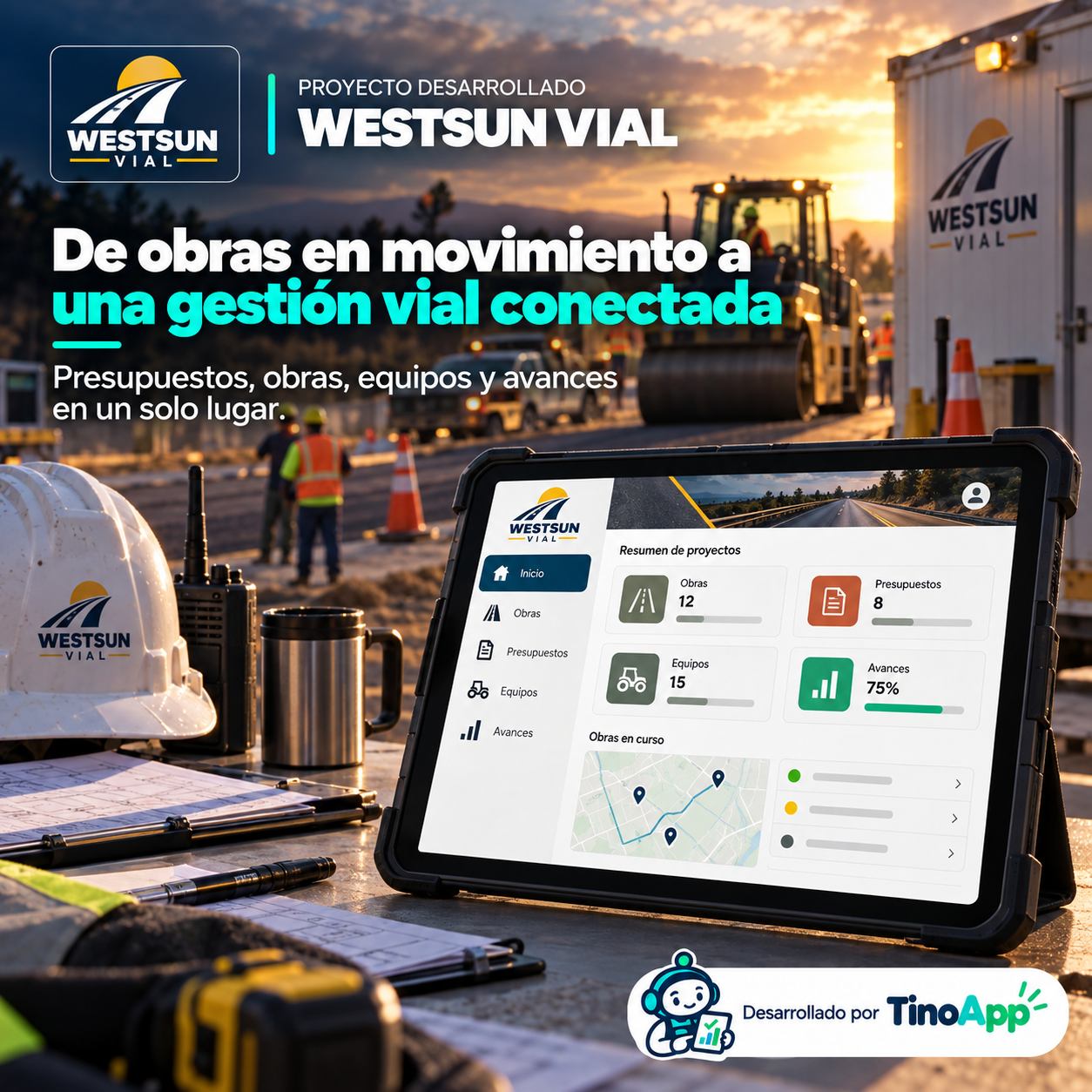 Proyecto Westsun Vial desarrollado por TinoApp